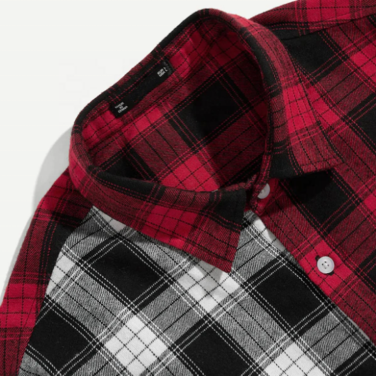 OEM buffalo plaid flannel shirt oversized check shirt