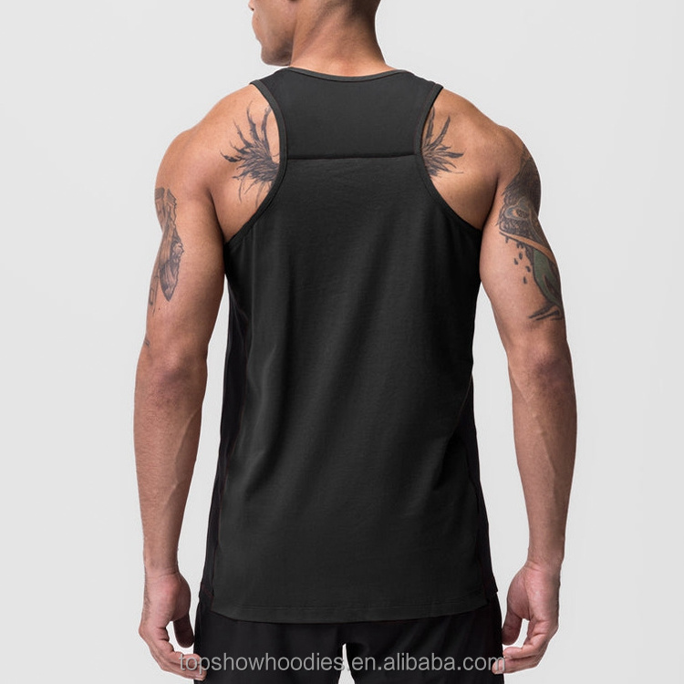 OEM Custom Blank Lightweight Quick Dry Polyester Bodybuilding Gym Running Singlet for Men