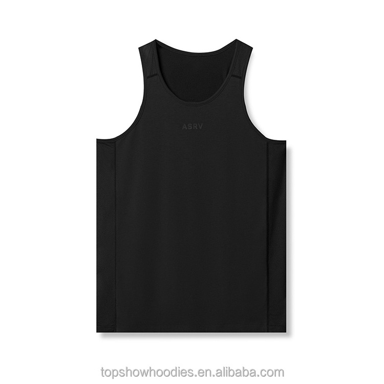 OEM Custom Blank Lightweight Quick Dry Polyester Bodybuilding Gym Running Singlet for Men