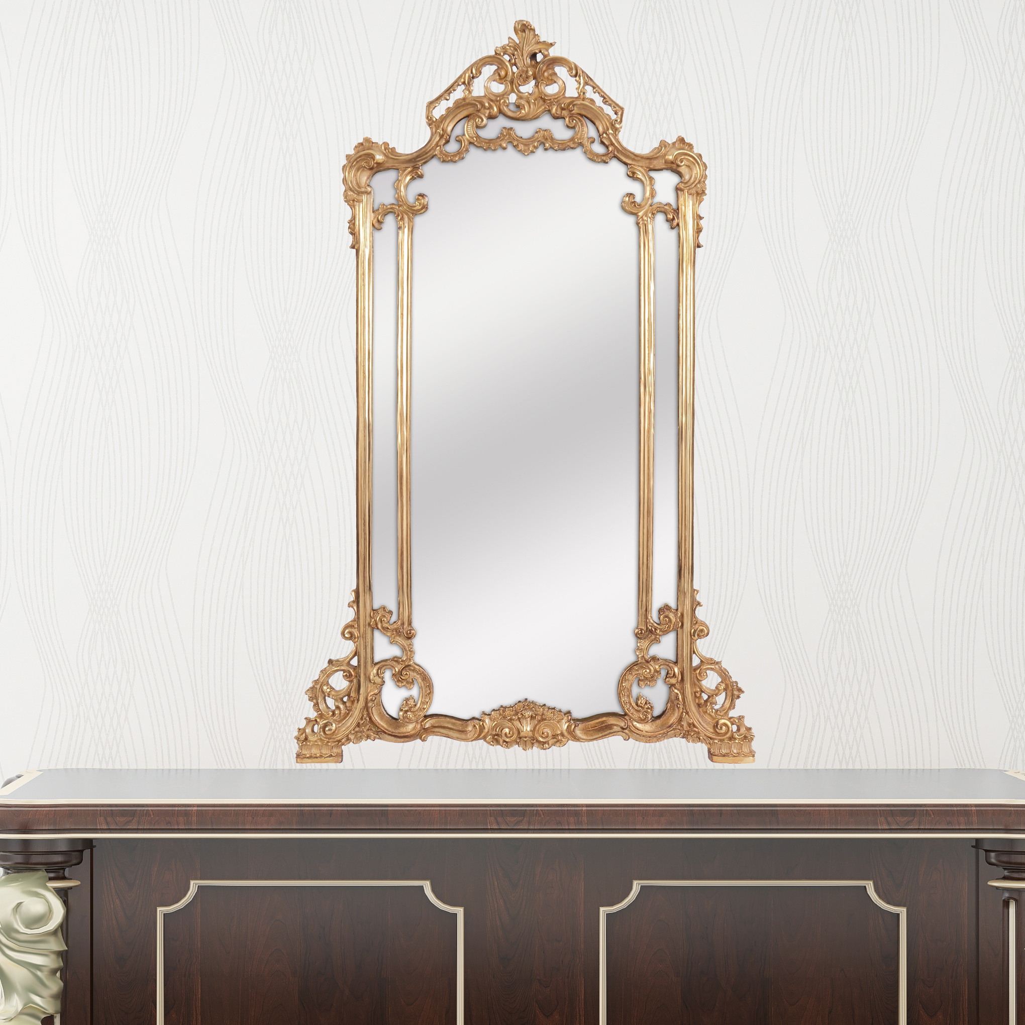 Classical European Decorative Wall Mirror Golden Craft Home Decor Baroque Mirror