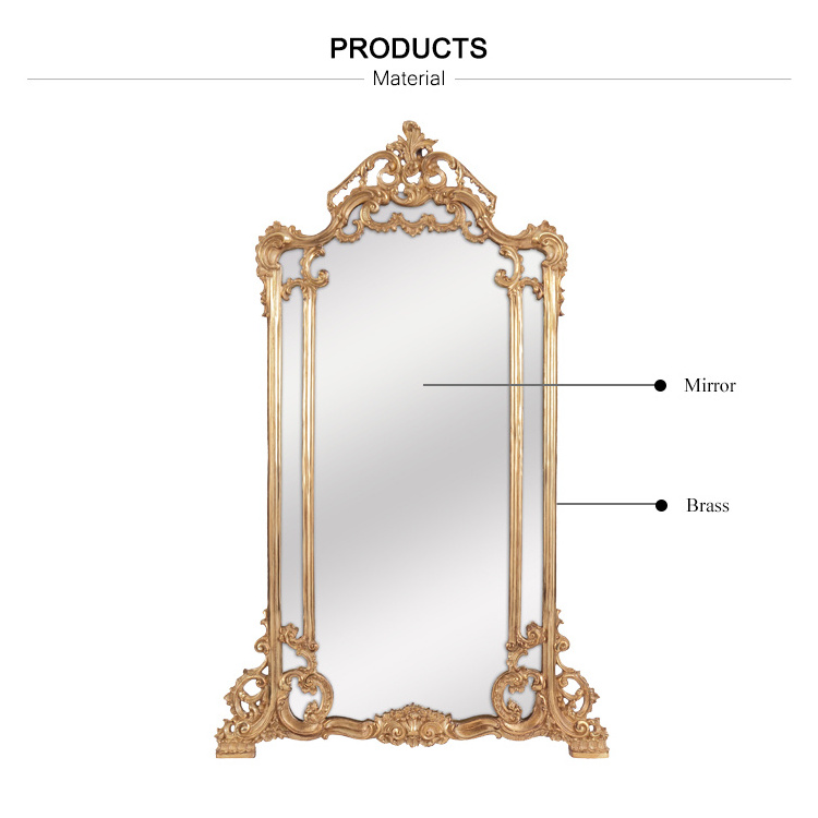 Classical European Decorative Wall Mirror Golden Craft Home Decor Baroque Mirror