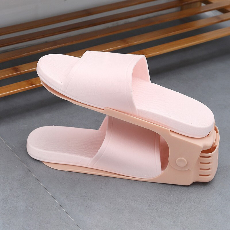 In Stock Durable Adjustable Shoe Organizer Footwear Support Slot Space Saving Cabinet Closet Stand Shoes Storage Rack Shoebox