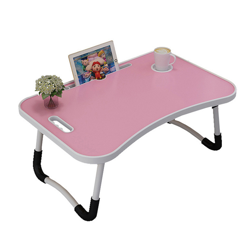 Folding Adjustable Writing Computer Laptop Breakfast Tray Desk Wooden Design Mini Bed Table