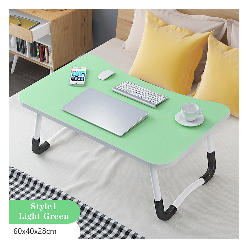 Folding Adjustable Writing Computer Laptop Breakfast Tray Desk Wooden Design Mini Bed Table