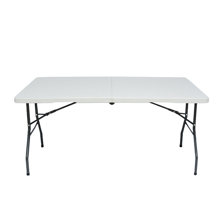 Wholesale Modern Meeting catering Banquet Picnic Plastic Fold Up White Rectangular Folding Outdoor Table