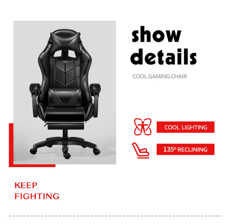 Modern PC Silla Gamer Luxury Swivel Cheap PU Leather Racing Home Computer Office Gaming Chair