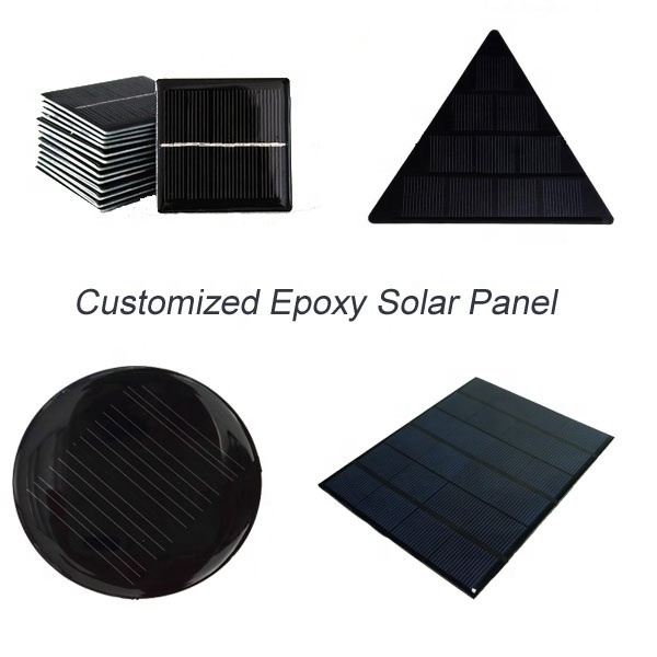 Customized 1.2W 6V Small Solar Panels Epoxy Mini Solar Cell Solar Panel For Battery Charger