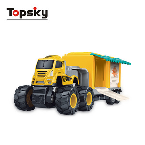 Topsky Newest Friction Transport Truck 1:43 Alloy Friction Car 4wd Friction Truck And Trailer Toy Diecast Toy Vehicles For Kids