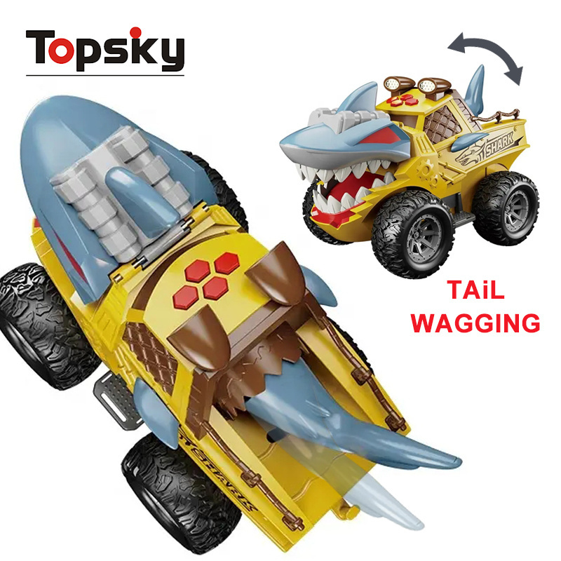 High Quality Inertial Car Friction Animal Monster Truck Toys Electronic Diecast Truck Vehicle Toys with Sounds Lights for Kids