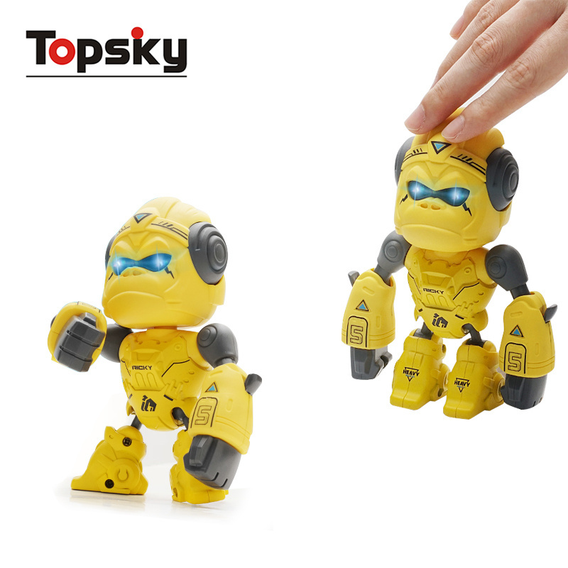 Fun intelligent toys with led eyes smart electronic touch sensitive robot anime model toys gifts for children