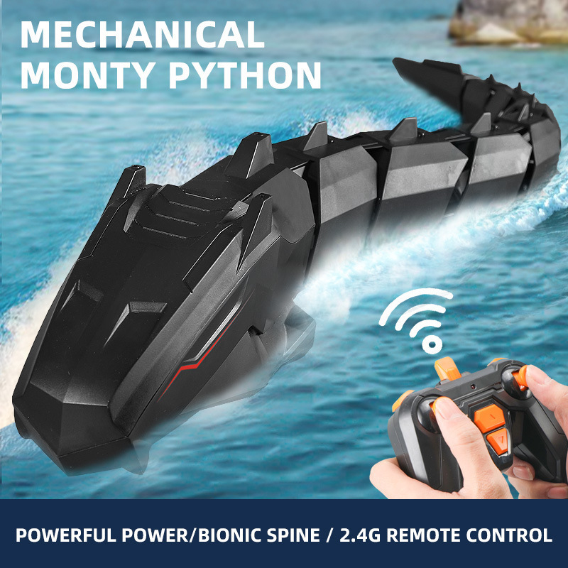 New 2.4G Remote Control Simulation Modeling Waterproof Mechanical Toy Snake Into The Water To Play Electric Radio Control Toys