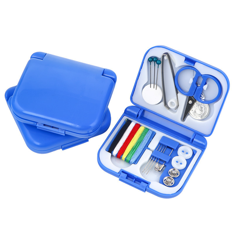 Portable Travel Sewing Set Kits Knitting Storage Box Needle Threads Scissor Thimble Buttons Pins Home Tools Sewing Accessories