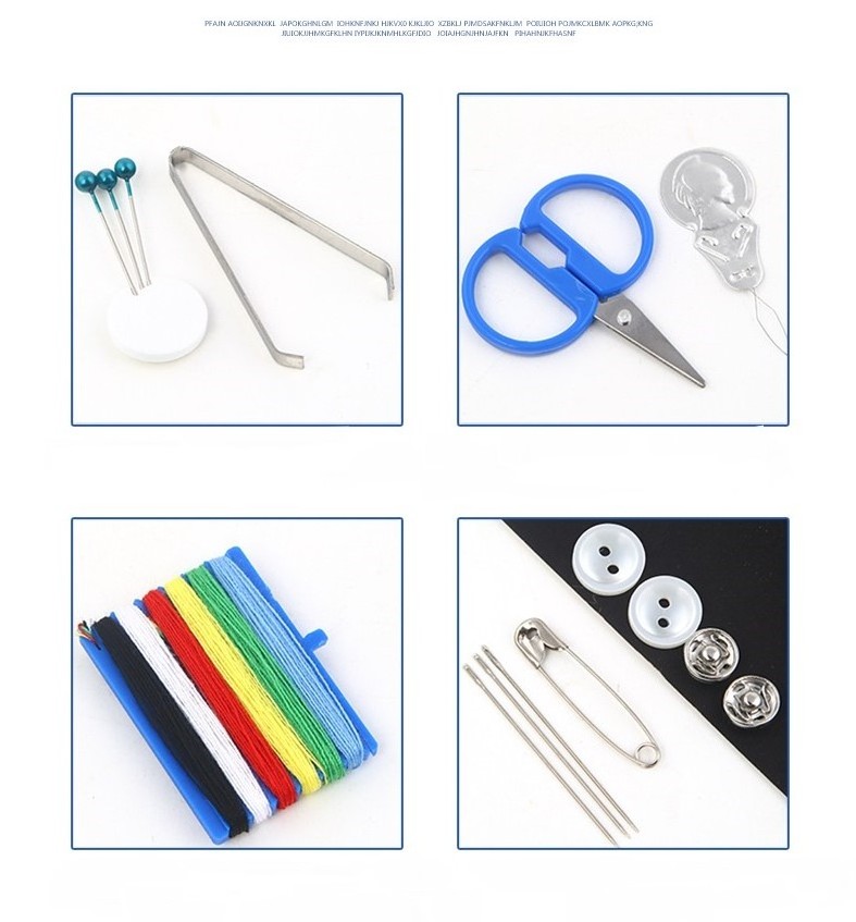 Portable Travel Sewing Set Kits Knitting Storage Box Needle Threads Scissor Thimble Buttons Pins Home Tools Sewing Accessories