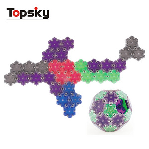 Creative 32pcs Magnetic Geode Fidget Sphere Toys Magnetic Pentagons Building Blocks Set Stress Relief Desk Magnet Toys