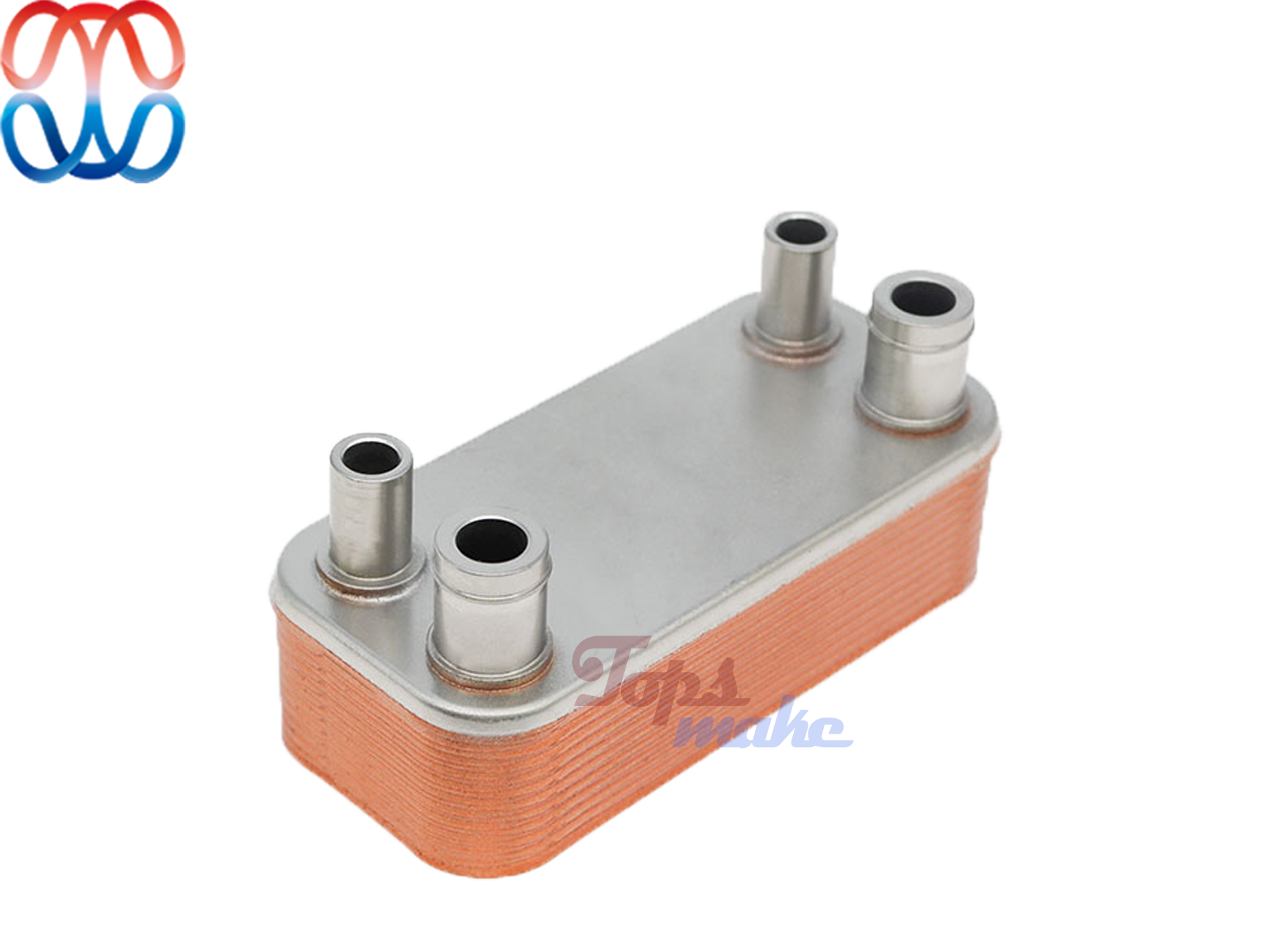 Customized Aluminium Plate Fin Heat Exchanger Copper Brazed Plate Heat Exchanger for Outdoor Wood Hot Water Heating