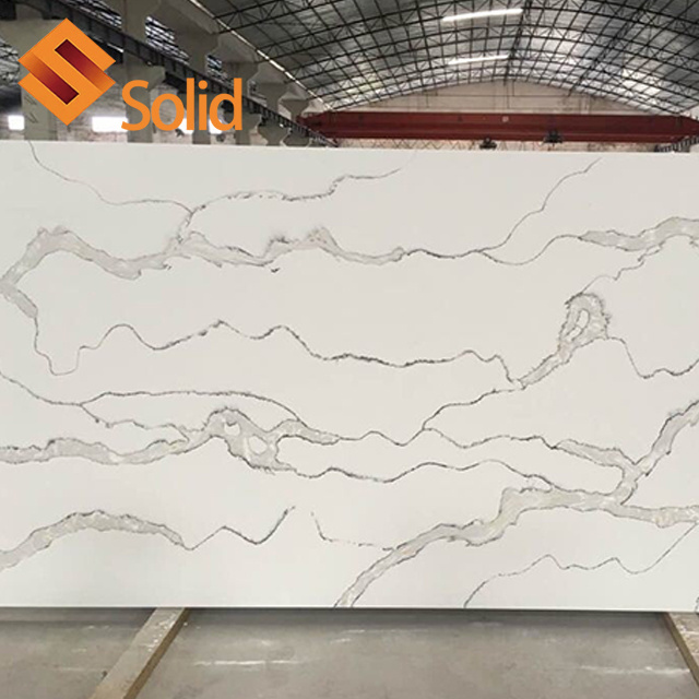 High quality artificial calacatta marble quartz stone carrara quartz stone benchtop for shower walls