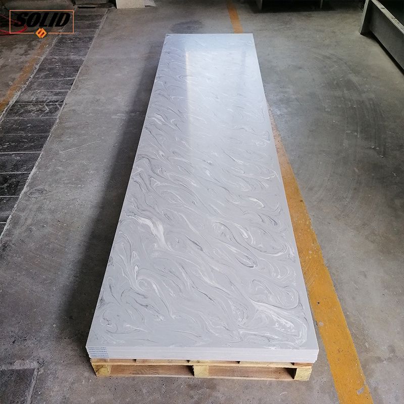 Wholesale customized 6mm 12mm 30mm Thickness Resin Stone Slab Engineered Stone Artificial Stone panel