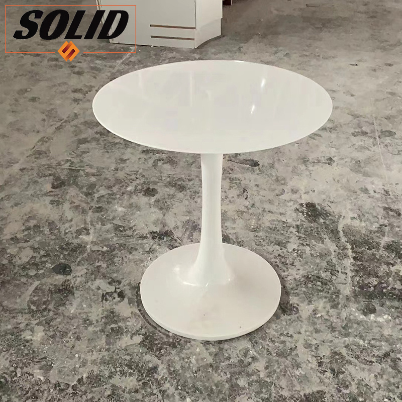 China quality customized pedestal restaurant solid surface dining table