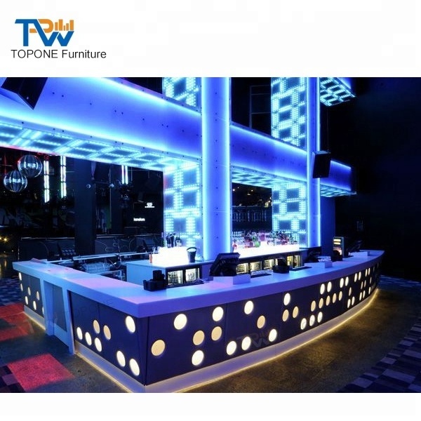 Bubble Led lighted Design modern Bar Counter Design for night club furniture