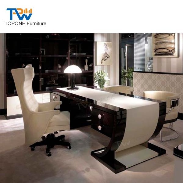 Clear Solid Surface Home Stone Office Desk