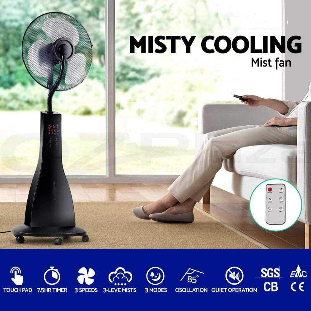 Fans Cooling Air With Five Wheels to Move Fan Humidifier With Mist Stand Fan