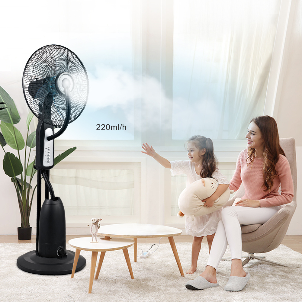 Best Selling 16 Inch Oscillation misting water bottle  cooling humidifier mist fan for home hotel