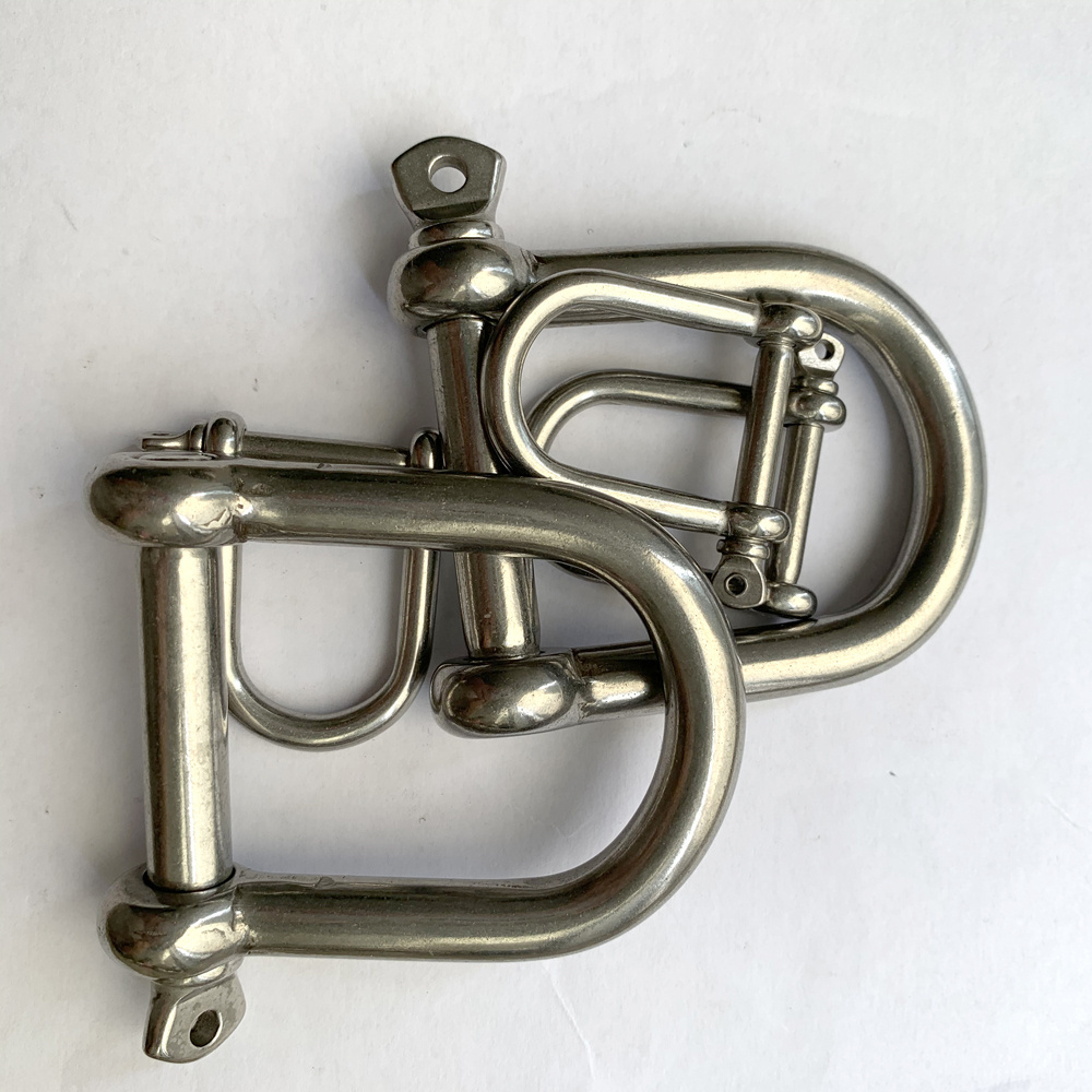 High quality rigging hardware Stainless Steel Wide D Shackle