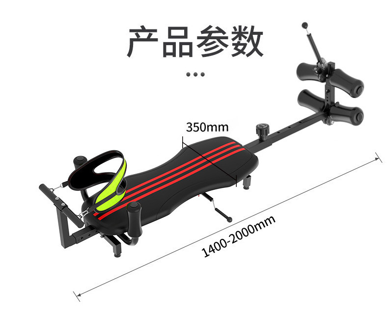 Inversion Table with Adjustable Headrest Reversible Ankle Holders With Therapy Waist Neck Stretcher Handstand Machine Inversion