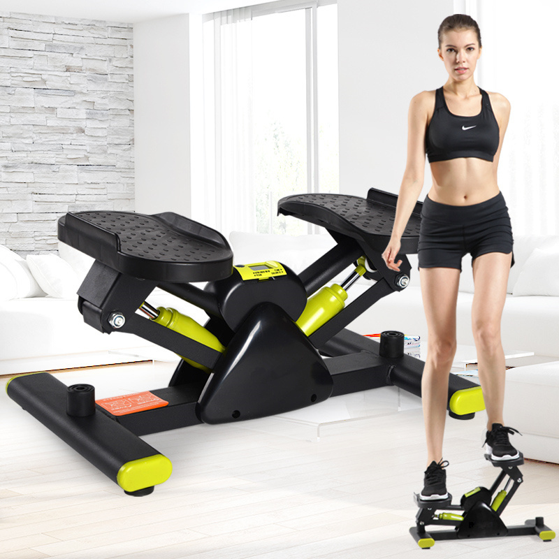 Fitness Aerobic Treadmills with Resistance Bands and LCD Monitor Lose Weight Mini Stair Stepper for Exercise Fitness