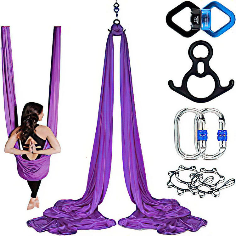 Yoga Bed Stretch Aerial Yoga Hammock Core Strength Silk Aerial Yoga Swing Hammock