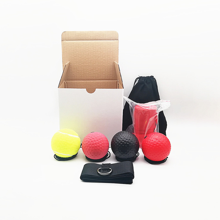 TOP  Different Level Boxing Balls with Adjustable Headband for Punching Speed Reaction Agility Training Boxing Reflex Ball Set