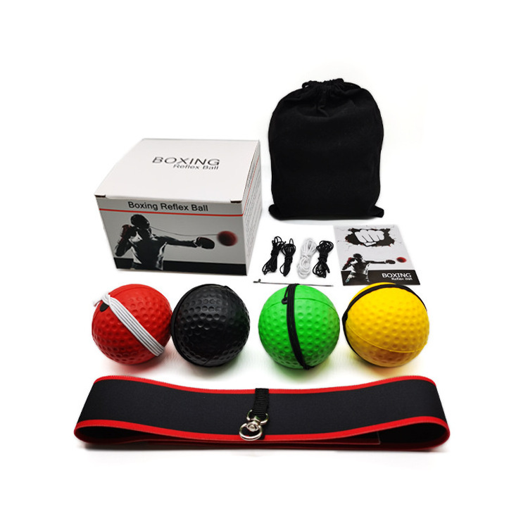 TOP  Different Level Boxing Balls with Adjustable Headband for Punching Speed Reaction Agility Training Boxing Reflex Ball Set