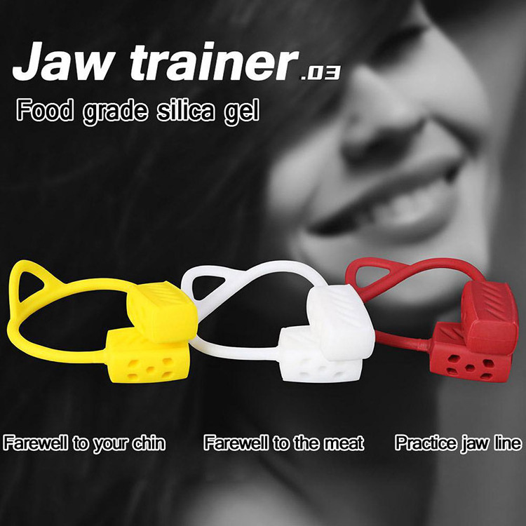 New Design Muscle Training Fitness Ball Jawline Exerciser Face Lift Chew Ball Silicone Jaw Shark Toner Tablets Face Shaper