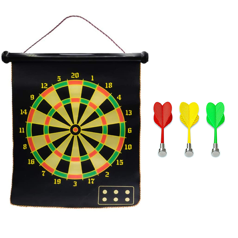 12/15/17 Inches Magnetic Darts Board Suit Double Sided Flocking Dartboards Darts Plate Of Safety Dart Safety Game Board Toy