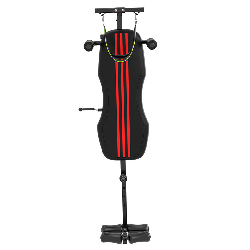 Inversion Table with Adjustable Headrest Reversible Ankle Holders With Therapy Waist Neck Stretcher Handstand Machine Inversion