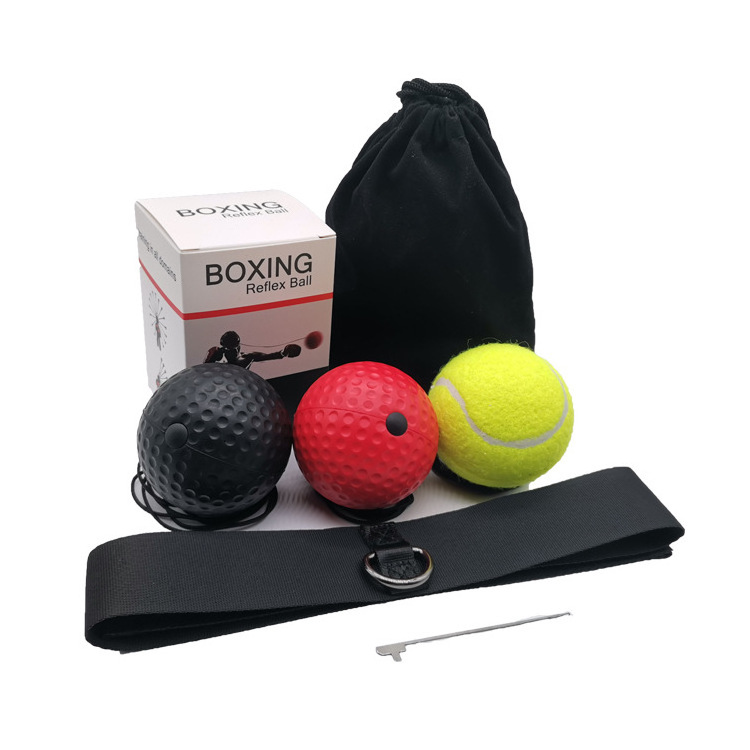 TOP  Different Level Boxing Balls with Adjustable Headband for Punching Speed Reaction Agility Training Boxing Reflex Ball Set