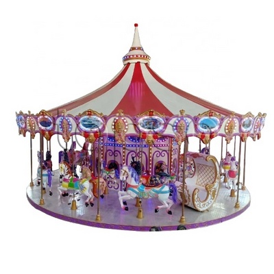 Amusement Park 16 24 36 Seats Carousel Ride Luxury Carousel Horse / Carousel Rides For Sale / Merry Go Round