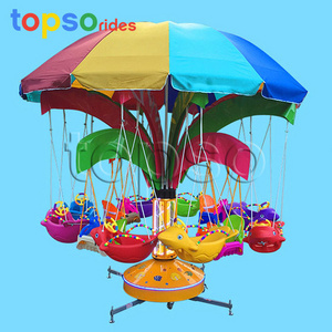 Portable Amusement Ride Electric Swing Fish Rides Kids Flying Fish Rides