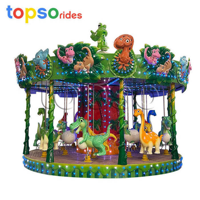 New Design Amusement Park Kids Rides Dinosaur Carousel Ride For Sale