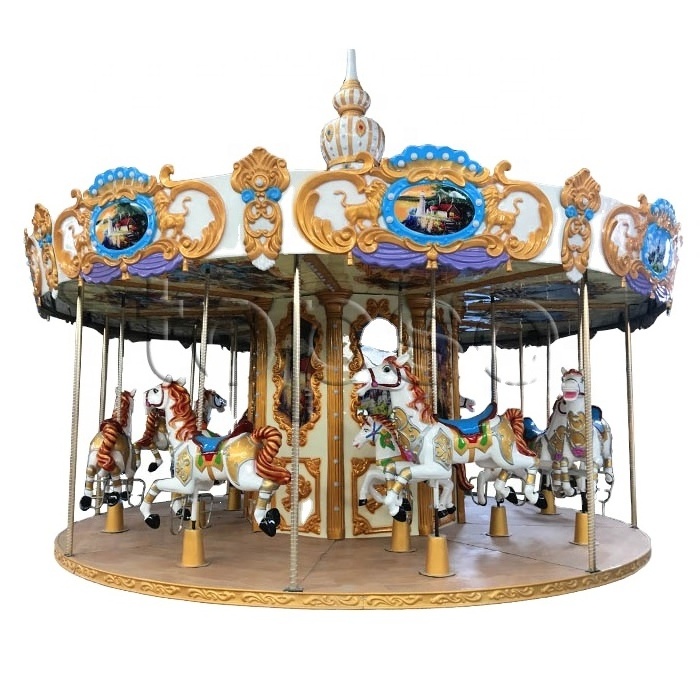 Attractive Funfair Amusement Park Carousel Horse Ride For Sale