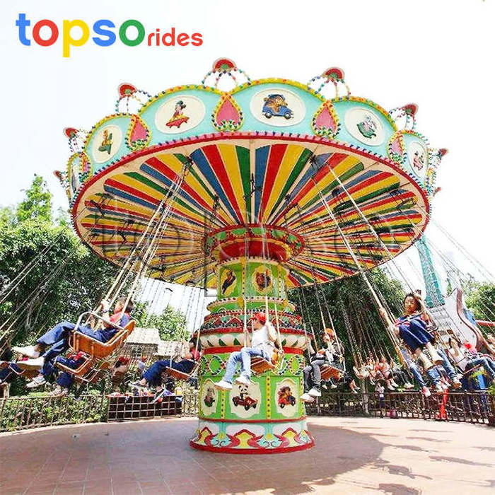 Park Attraction Outdoor Flying Carousel Rides 36 Seat Big Swing Chair Ride For Sale