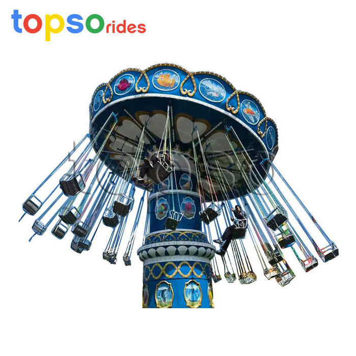 Park Attraction Outdoor Flying Carousel Rides 36 Seat Big Swing Chair Ride For Sale