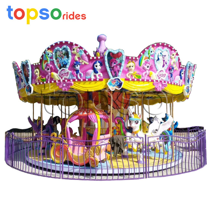 Attractive Funfair Amusement Park Carousel Horse Ride For Sale