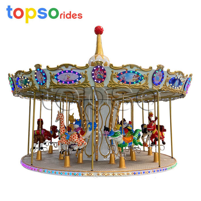 Attractive Funfair Amusement Park Carousel Horse Ride For Sale