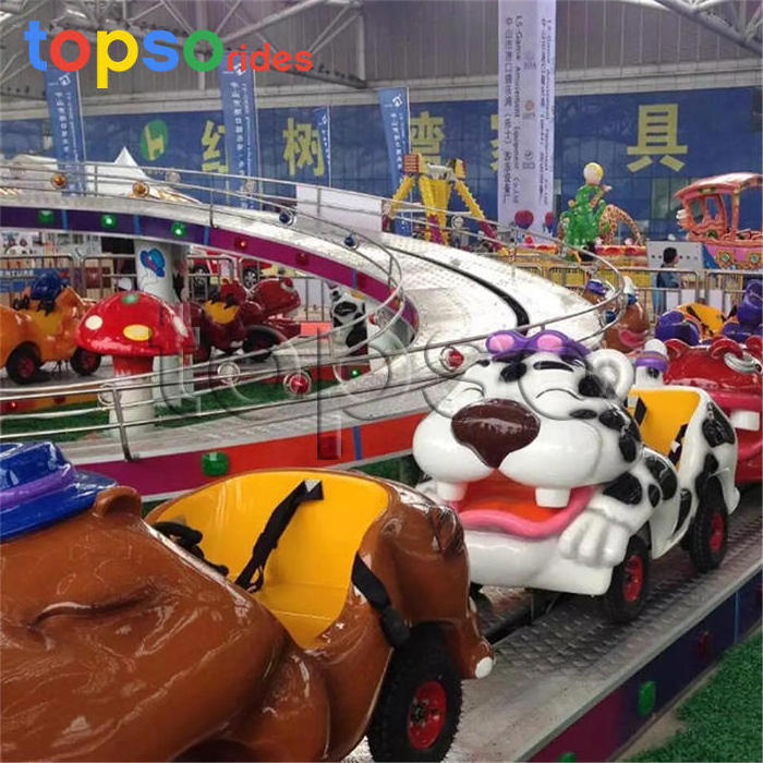 Funfair Kiddie Rides Amusement Park Track Train Rides Mini Shuttle For Sale