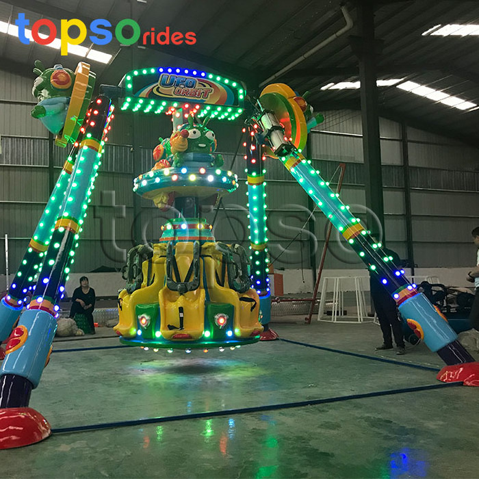 Kiddy swing type rides small pendulum carnival led lights rides