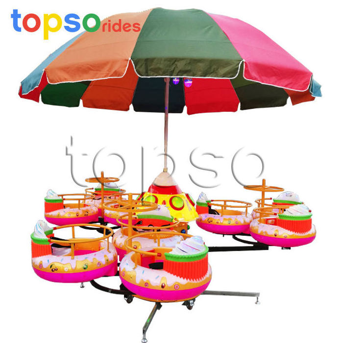 Kiddie Ride Machine Children Playground Mini Donuts Carousel Kids Carnival Rides