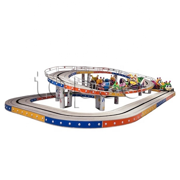 Funfair Kiddie Rides Amusement Park Track Train Rides Mini Shuttle For Sale