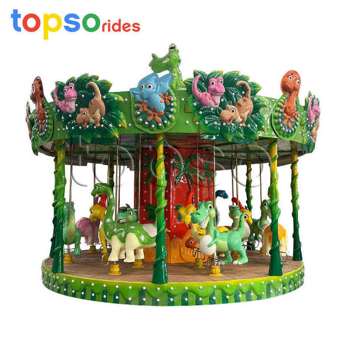 New Design Amusement Park Kids Rides Dinosaur Carousel Ride For Sale