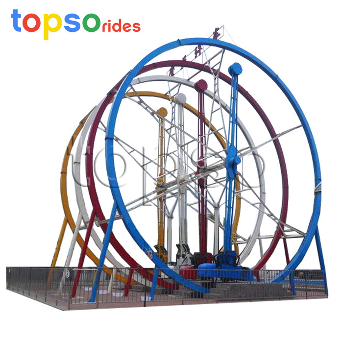 Attractive amusement park big games for rides Ferris wheel ring car ride for sale